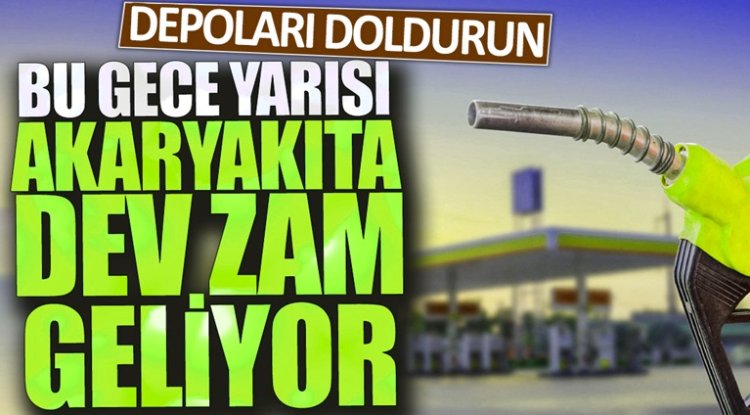 Akaryakıta  Dev Zam  Geldi