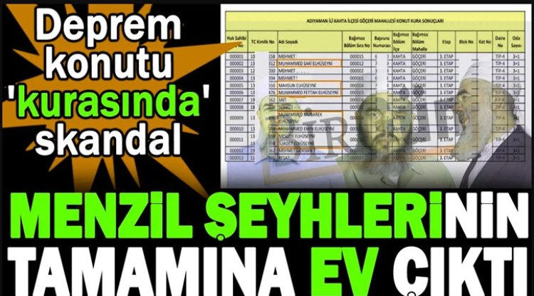 55 Milyar Dolar Serveti Olan Menzil Şeyhlerine Toki Konutu Çıktı