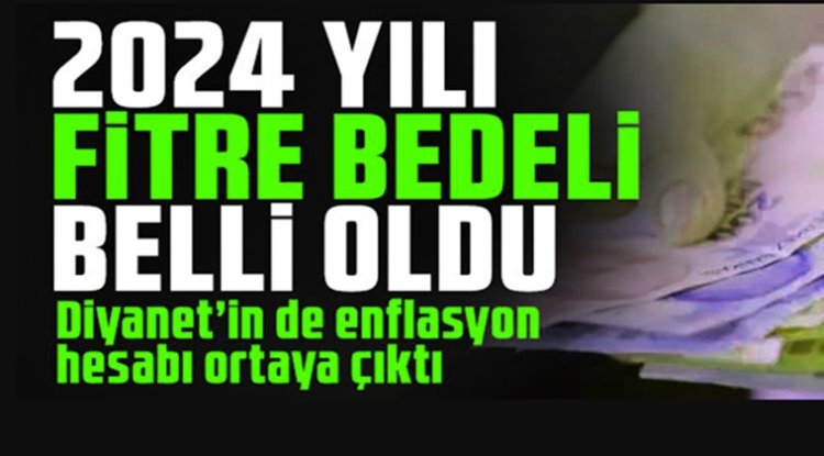 2024 Fitre Bedeli  Belirlendi