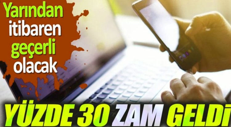 Yarın Yüzde 30 Zam Uygulanacak