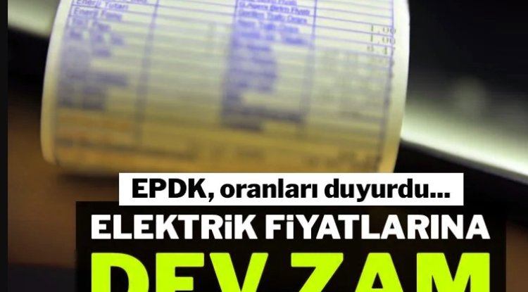 Elektriğe Zam Geldi