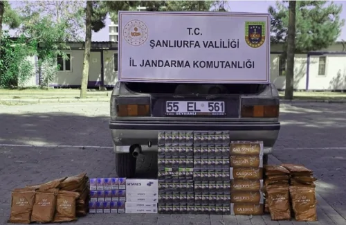 Şanlıurfa'da Kaçak Sigara Ele Geçirildi